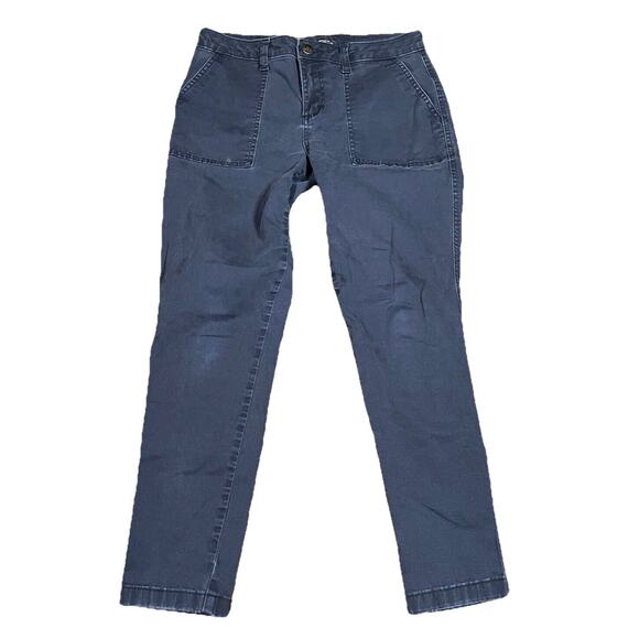 Womens Lee Mid Rise Regular Fit Tapered Leg Navy Blue Chino Pants Size 28x25 - Picture 1 of 7